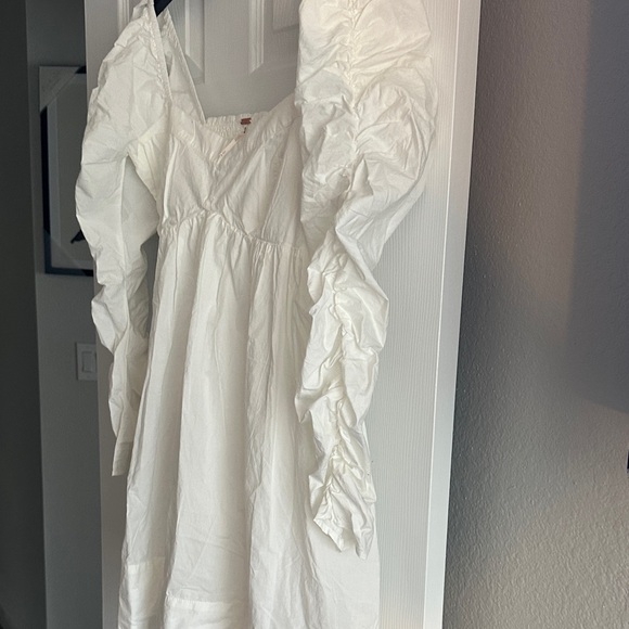 Free People White Raunch sleeve Tunic - Picture 4 of 5